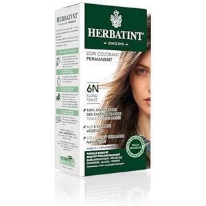 Herbatint Permanente haarkleuring 6N donkerblond - 150 ml, ammoniakvrij, 100% dekking voor wit haar, dermatologisch getest voor de gevoelige huid, met 8 biologische plantenextracten