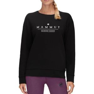 Mammut Sweatshirt voor dames met ronde, zwart.