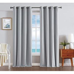 Nautica Home – Providence Ultimate Blackout Classics Curtains | Set met 2 keperstofpanelen | Thermische privacy drapes voor elke slaapkamer of woonkamer | Afmetingen 14 x 163 cm | lichtgrijs