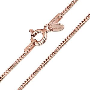 Amberta Sieraden - Echt 925 Sterling Zilver - 14K Rosé Verguld Keten - Gourmet Halskettingen - Collier voor Vrouwen - Lengte: 50cm