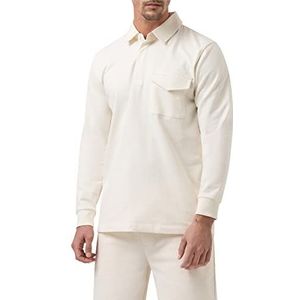 Pierre Cardin Sweat-Shirt Polo Rugby Maillot de survêtement Homme, Blanc Nacré, 3XL