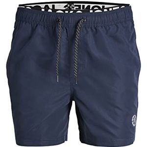 Jack & Jones Jpstfiji Jjswim Db Wb Ly Sn Zwemshort voor heren, Marinier