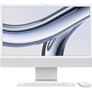 Apple 2023 iMac All-in-One desktop met M3-chip: 8-core CPU, 10 core GPU, 24 inch 4,5 K Retina-display, 8 GB uniform geheugen, 512 GB SSD-opslag; Zilver; FR