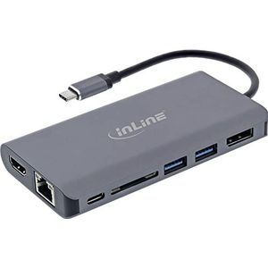 InLine® 7-in-1 USB Type-C HDMI, DisplayPort, USB 3.2, SD-kaartlezer, PD 3.0 100W, MST