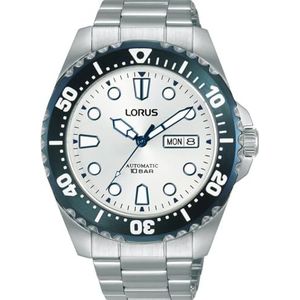 Lorus Montre analogique automatique pour homme avec bracelet en acier inoxydable RL477BX9, argenté