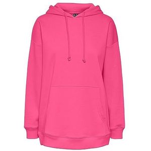 PIECES Pcchilli Ls Oversized Noos Bc Hoodie voor dames, Heet Roze.