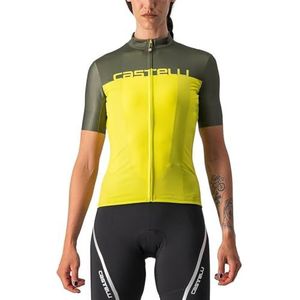 CASTELLI Velocissima JRS Sweatshirt voor dames, Sulphure/legergroen, M, Sulphure/legergroen