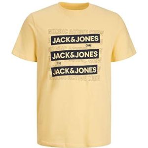 JACK & JONES Heren Jcospirit Logo Tee S Crew Neck T-shirt, Lichtgeel
