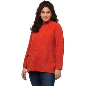 Ulla Popken Knuffelige trui voor dames, Oranje/Rood