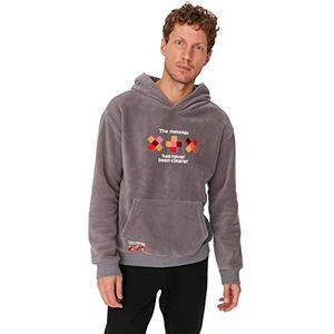 Trendyol Trendyol Motto Sweatshirts met lange mouwen voor heren, trainingspak voor heren, Antraciet