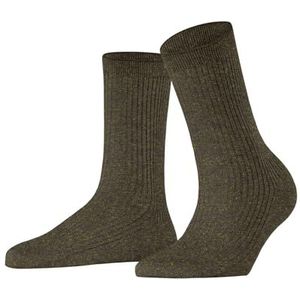 FALKE Shiny Rib W SO Paire de chaussettes pour femme en viscose unie Marron (Terra 5061) Taille 39-42, Marron (Terra 5061), 39-42 EU