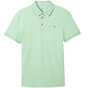 TOM TAILOR Poloshirt voor heren, 35070 - Mint Grindle Structure, L