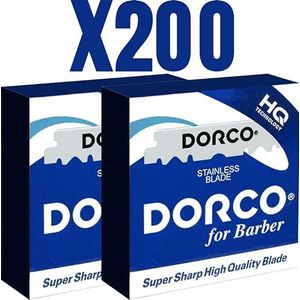 Dorco Lampen 2x100 Roestvrij Staal Single Edge Razor Blades + 20 Shave Factory Hemostatische Matches