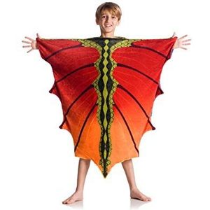 Kanguru Dragon deken van polyester, rood, blauw, groen, Eén maat voor kinderen