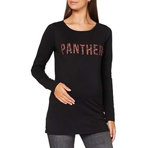 Supermom Ls Panther T-shirt voor dames, Zwart - P090