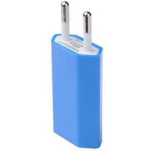 USB-adapter voor Alcatel 3 2019, voeding, 1 poort, AC, oplader, wit (5 V-1 A), universeel, blauw