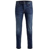 JACK & JONES Men Jeans TIM JJ ORIGINAL Straight Legs Slim Fit Flat Front, Dark blue-2, 30W / 30L