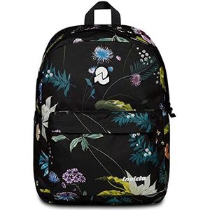 Invicta Invicta Carlson Rugzak, uniseks, kinderen, Zwarte bloemen, Casual