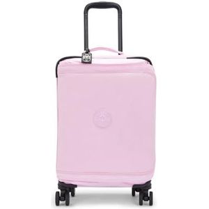Kipling Spontaneous S, Cabin-Sized, 4-Wheeled 360° koffer met elastische bandjes, TSA-slot, Bloeiend roze, Spontaneous S