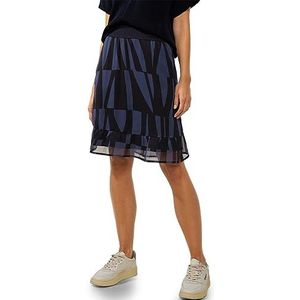 Street One A361352 chiffon rok voor dames, Donkerblauw