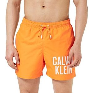 Calvin Klein Zwemshort met trekkoord voor heren, maat M, Zon Kissed Orange
