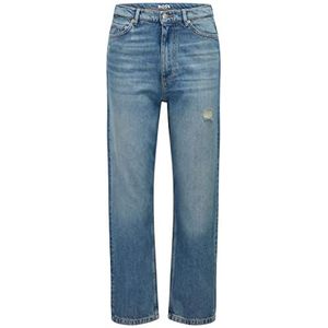 BOSS Dames Jeans Straight 3.0 Jeans Regular Fit Biologisch Katoen Blauw, Blauw