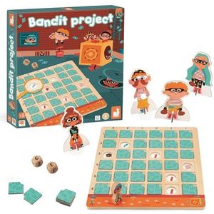 Janod - Spel van de bandit – spel om te denken, logica voor kinderen – bord met dubbele ingang – spel van hout en FSC-karton – vanaf 5 jaar, J05087