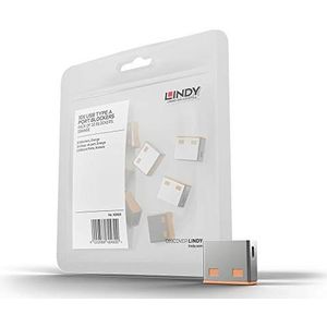 LINDY USB-sloten, 10 stuks, oranje