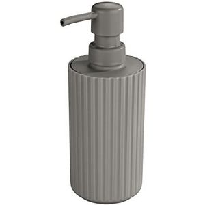 Allstar Zeepdispenser Minas Taupe - Vloeibare zeepdispenser Inhoud: 0,28 l, Polypropyleen, 7 x 18 x 7 cm, Taupe