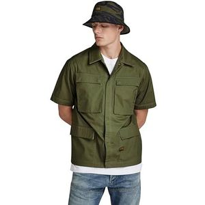 G-STAR RAW R-3n Slim Short Sleeve Overshirts pour homme, Vert (Shadow Olive D24290-d387-b230), L