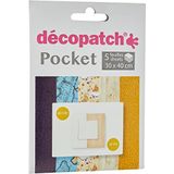 Décopatch DP015O - een zakje met 5 vellen decopatch-papier, bedrukt papier, 30 x 40 cm, motief Asortis, reizen