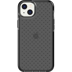 Tech21 iPhone 14 Plus Evo Check beschermhoes voor iPhone 14 Plus, slank, schokabsorberend, met 4,9 m FlexShock multi-case bescherming en extra toetsen, rookzwart