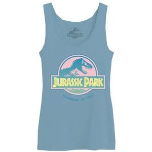 Jurassic Park Wojupamtk010 Tanktop voor dames, 1 stuk, Blauw