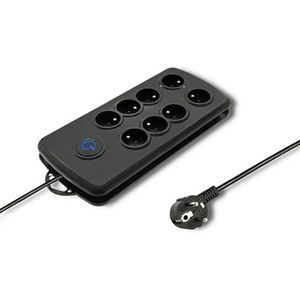 Listwa zasilajÄ…ca Qoltec Listwa antyprzepiÄ™ciowa Quick Switch | 8 gniazd | czarna| 2,5 m