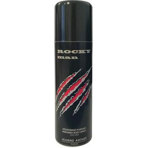 JEANNE ARTHES - Rocky Man Deodorant voor heren, geurspray – geur sinaasappelbloesem muskus – 200 ml