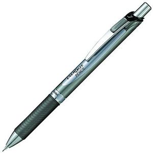 Pentel Energize PL77-A Vulpotloden, 0,7 mm, aluminium/zwart, 12 stuks