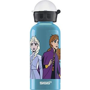 SIGG - Aluminium drinkfles voor kinderen - Disney, Anna & Elsa II - Lekvrij en lichtgewicht - BPA-vrij - CO2-neutraal - Blauw - 0,4 liter
