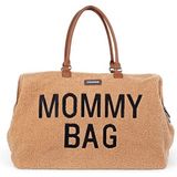 CHILDHOME, Mommy Bag, luiertas, moederschap, reistas, grote capaciteit, aankleedmat, verstelbare schouderriem, vakken, geïsoleerde tas, koffer, teddybeige