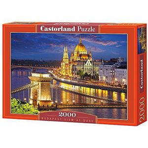 Castorland - C-200405-2 - puzzel - blik op Boedapest bij schemering - 2000 stukjes