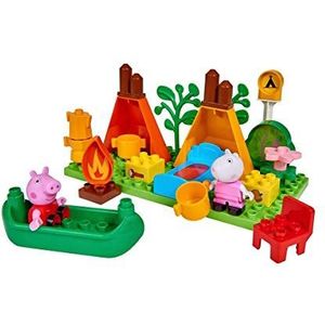 Peppa Pig Big Bloxx Campingset, Peppa Pig Bouwpakket, bouwpakket, 25-delige set voor kinderen vanaf 18 maanden