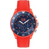 Ice-Watch ICE Chrono Herenhorloge met gestructureerde siliconen armband (Large - 44 mm), Oranje