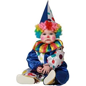 Atosa Clownskostuum voor baby's, Harlekijn, 6 tot 12 maanden, blauw
