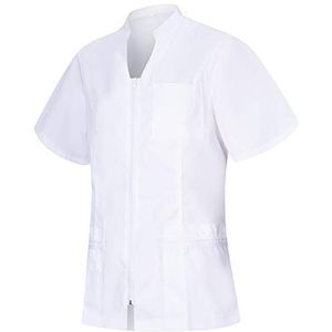 Misemiya - Werkkleding voor dames, korte mouwen, kliniek, henspiraal, reiniging voor gezondheid, hotelserie - Ref. 702, Dameshemd 702-2b, wit