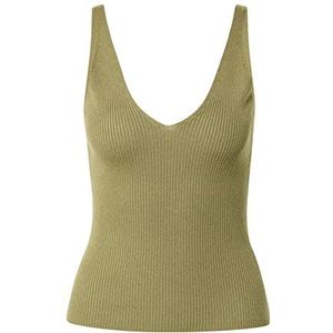 Urban Classics Dames geribde T-shirt, Khaki (stad)