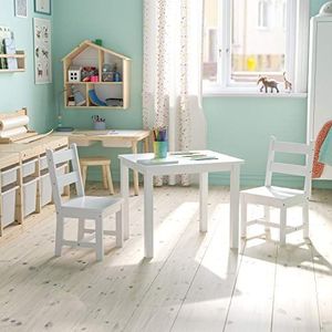 Flash Furniture Activiteitstafel van hout, vierkant, wit