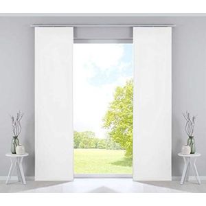 Gardinenbox Milano 203571-2 Set van 2 verduisteringsgordijnen met verzwaringsstangen, 245 x 60 cm, wit