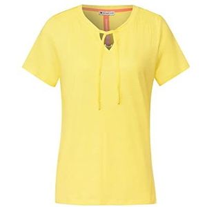 Street One Dames T-shirt van jersey, merry yellow