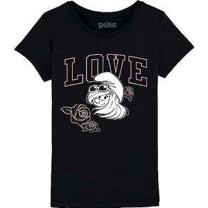Les Schtroumpfs T-shirt voor meisjes, zwart, 6 jaar, zwart.