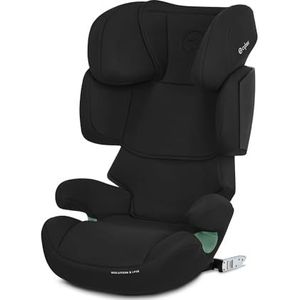 CYBEX Silver Solution X i-Fix autostoel voor kinderen, voor auto's met en zonder ISOFIX, van ca. 3 tot 12 jaar (100-150 cm), van ca. 15 tot 50 kg, puur zwart