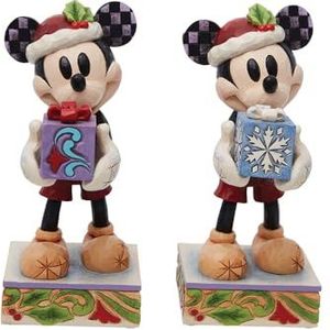 Jim Shore Enesco 6013060 Mickey kerstman met cadeau, 15,6 cm
